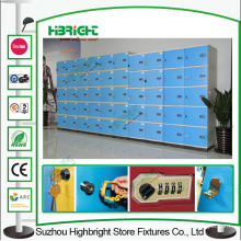 Six Tier Office Lockers ABS Plastic Blue Color